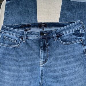 NYDJ Women’s Jeans. Raw Hem  Sheri Slim SIZE 12. Lift Tuck Technology